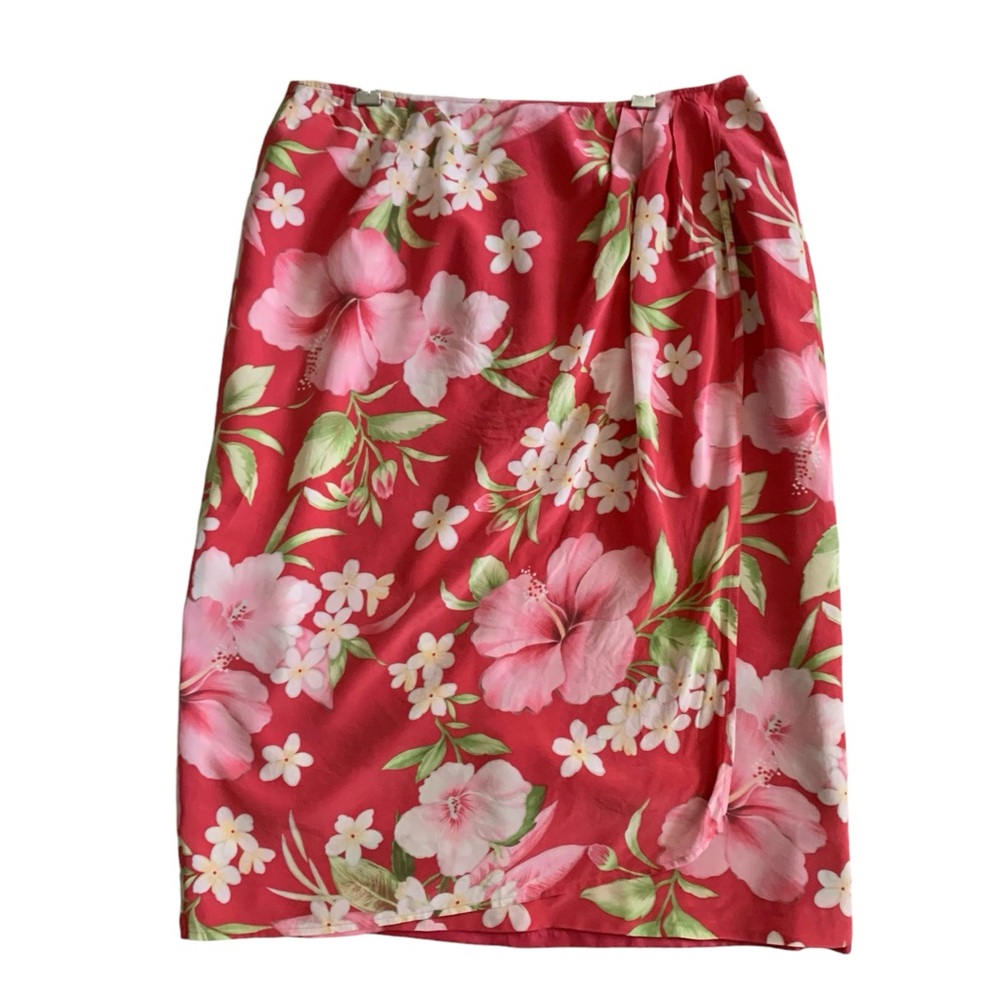 Vintage Talbots Woman Petites Faux Wrap Skirt Size 14P